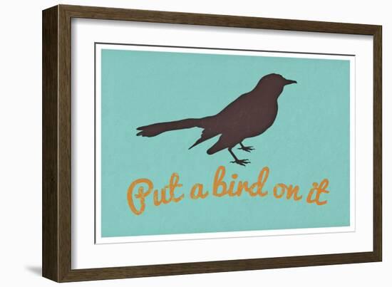 Put A Bird On It Blue-null-Framed Art Print