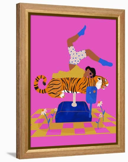 Put a tiger in your heart-Jota de jai-Framed Premier Image Canvas