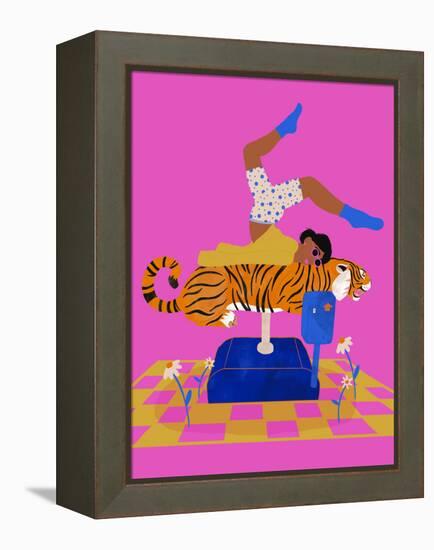 Put a tiger in your heart-Jota de jai-Framed Premier Image Canvas