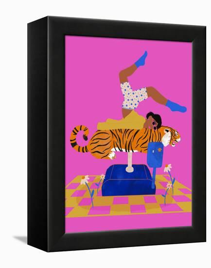 Put a tiger in your heart-Jota de jai-Framed Premier Image Canvas