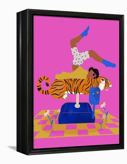Put a tiger in your heart-Jota de jai-Framed Premier Image Canvas