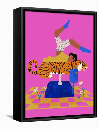 Put a tiger in your heart-Jota de jai-Framed Premier Image Canvas