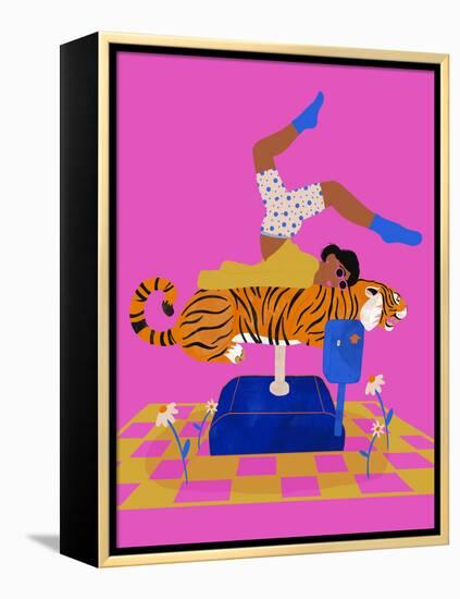 Put a tiger in your heart-Jota de jai-Framed Premier Image Canvas