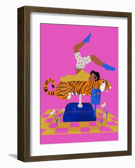 Put a tiger in your heart-Jota de jai-Framed Giclee Print