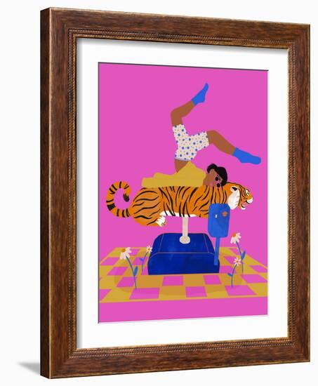 Put a tiger in your heart-Jota de jai-Framed Giclee Print