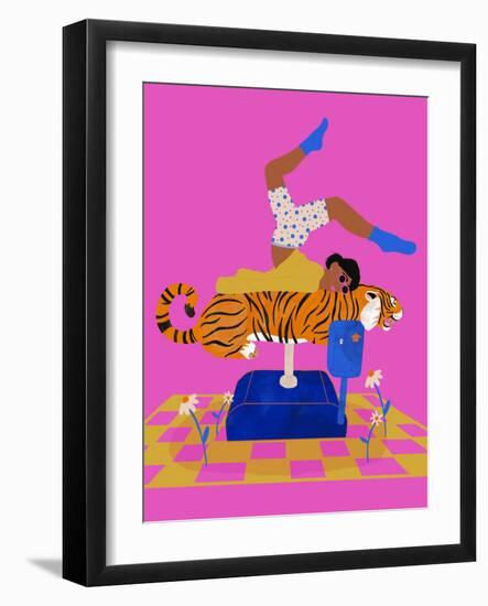 Put a tiger in your heart-Jota de jai-Framed Giclee Print