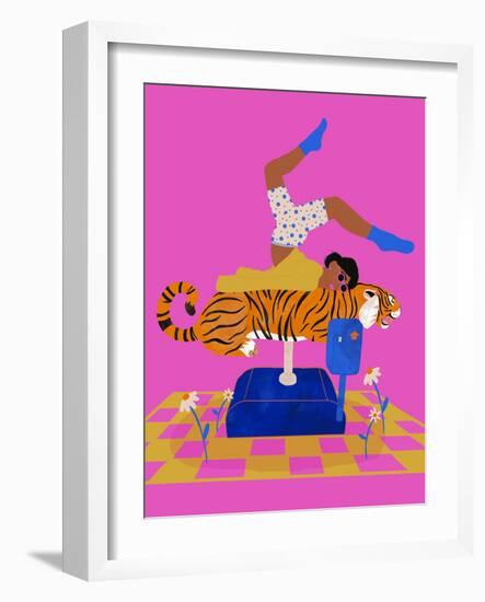 Put a tiger in your heart-Jota de jai-Framed Giclee Print