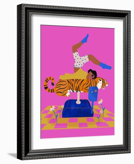 Put a tiger in your heart-Jota de jai-Framed Giclee Print