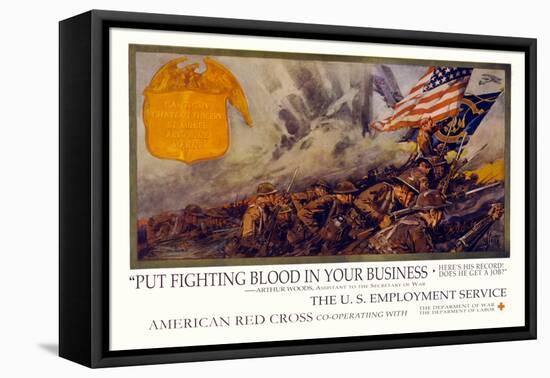 Put Fighting Blood in your Business-Dan Smith-Framed Stretched Canvas