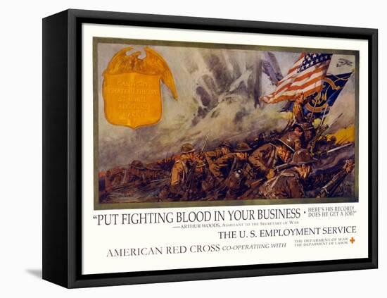 Put Fighting Blood in your Business-Dan Smith-Framed Stretched Canvas