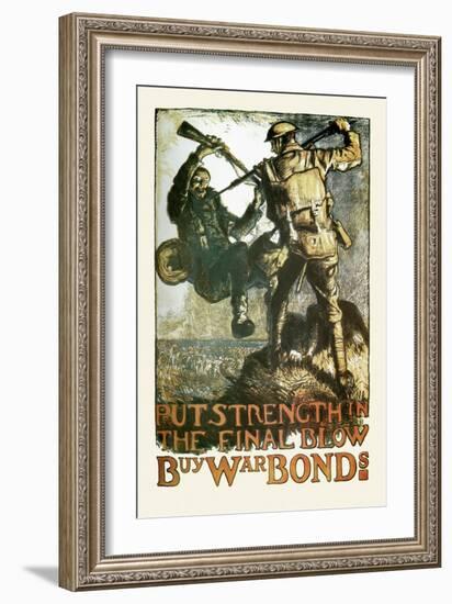 Put Strength in the Final Blow-Frank Brangwyn-Framed Art Print