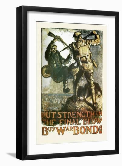 Put Strength in the Final Blow-Frank Brangwyn-Framed Art Print