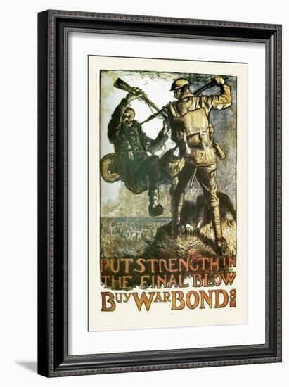 Put Strength in the Final Blow-Frank Brangwyn-Framed Art Print