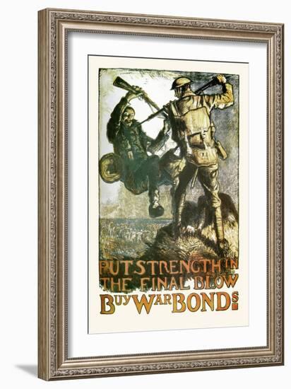 Put Strength in the Final Blow-Frank Brangwyn-Framed Art Print