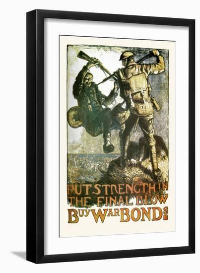 Put Strength in the Final Blow-Frank Brangwyn-Framed Art Print