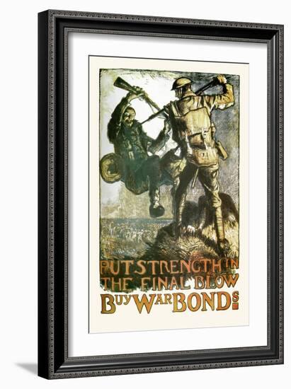 Put Strength in the Final Blow-Frank Brangwyn-Framed Art Print