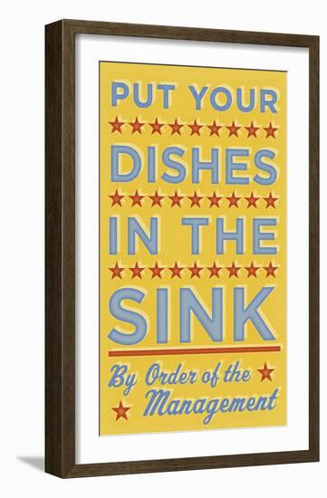 Put Your Dishes in the Sink-John W^ Golden-Framed Art Print