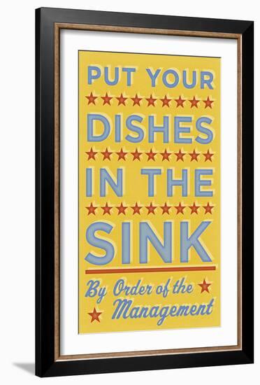 Put Your Dishes in the Sink-John W^ Golden-Framed Art Print