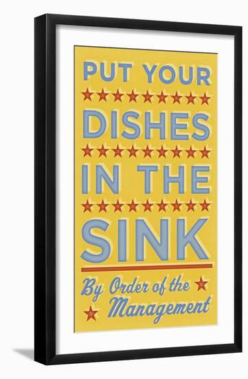 Put Your Dishes in the Sink-John W^ Golden-Framed Art Print