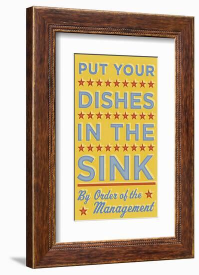 Put Your Dishes in the Sink-John W^ Golden-Framed Giclee Print