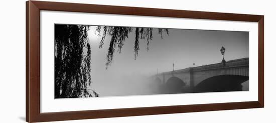 Putney Bridge During Fog, Thames River, London, England-null-Framed Photographic Print