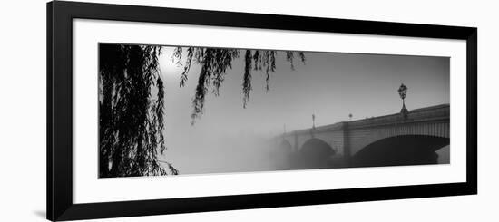 Putney Bridge During Fog, Thames River, London, England-null-Framed Photographic Print