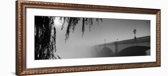 Putney Bridge During Fog, Thames River, London, England--Framed Photographic Print