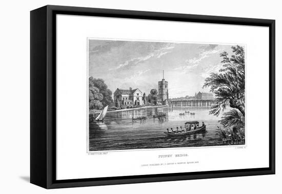 Putney Bridge, London, 1829-J Rogers-Framed Premier Image Canvas