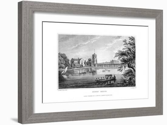 Putney Bridge, London, 1829-J Rogers-Framed Giclee Print