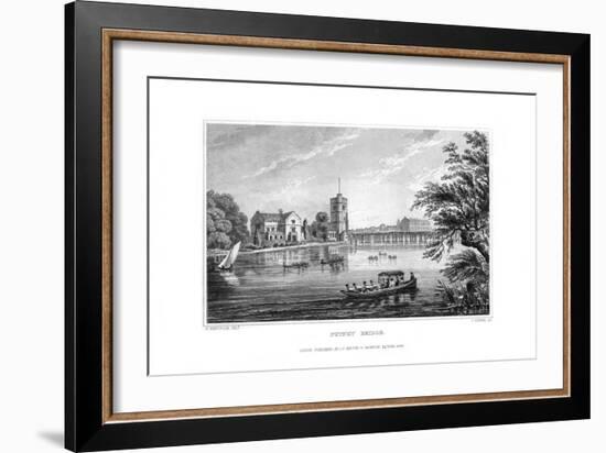 Putney Bridge, London, 1829-J Rogers-Framed Giclee Print