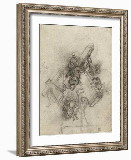 Putti Carrying the Cross, 1672-75-Gian Lorenzo Bernini-Framed Giclee Print