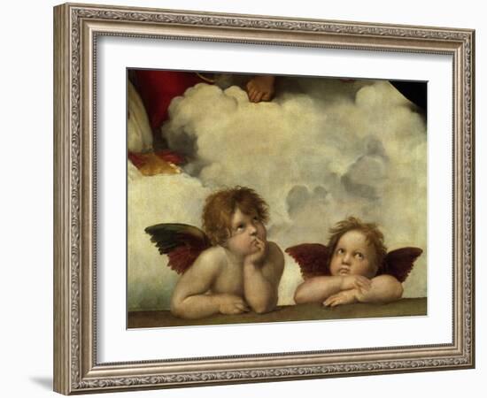 Putti, Detail from the Sistine Madonna-Raffael-Framed Giclee Print