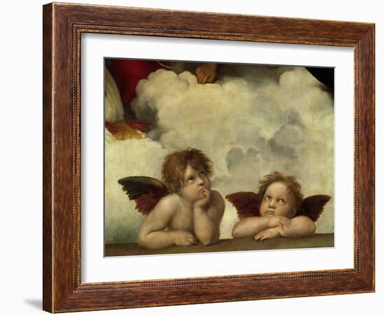 Putti, Detail from the Sistine Madonna-Raffael-Framed Giclee Print