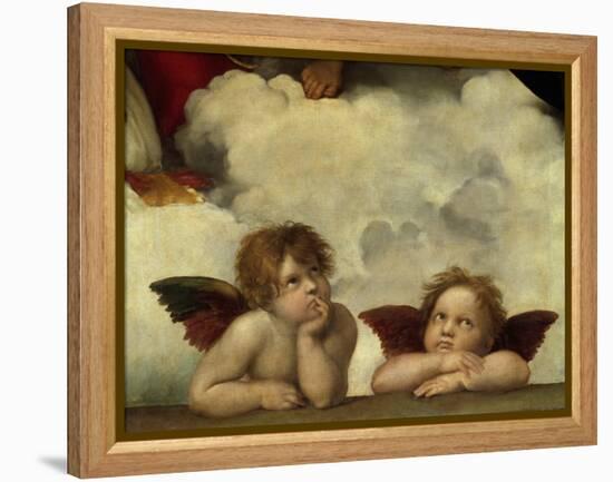 Putti, Detail from the Sistine Madonna-Raffael-Framed Premier Image Canvas