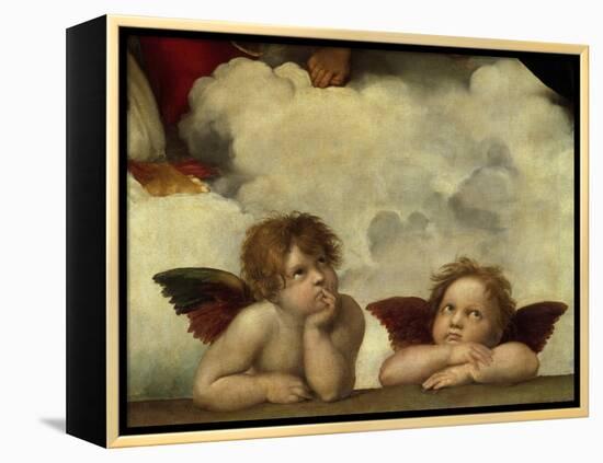 Putti, Detail from the Sistine Madonna-Raffael-Framed Premier Image Canvas