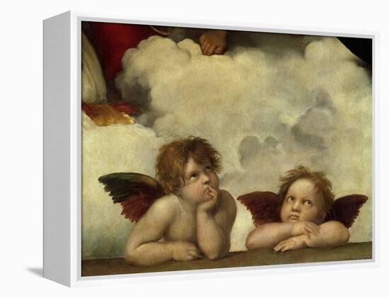 Putti, Detail from the Sistine Madonna-Raffael-Framed Premier Image Canvas