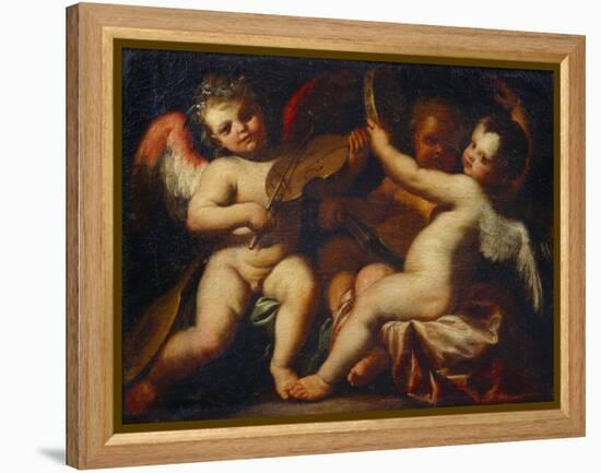 Putti Musicmaking-Domenico Piola, the Elder (Circle of)-Framed Premier Image Canvas