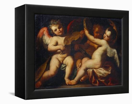 Putti Musicmaking-Domenico Piola, the Elder (Circle of)-Framed Premier Image Canvas