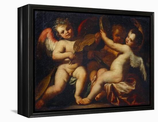 Putti Musicmaking-Domenico Piola, the Elder (Circle of)-Framed Premier Image Canvas