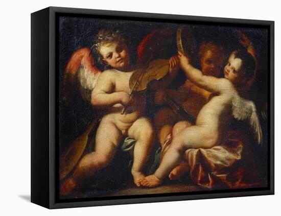 Putti Musicmaking-Domenico Piola, the Elder (Circle of)-Framed Premier Image Canvas