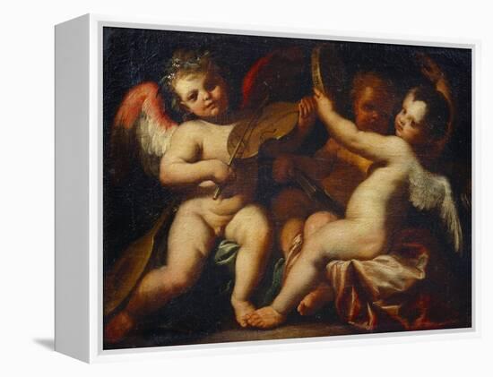 Putti Musicmaking-Domenico Piola, the Elder (Circle of)-Framed Premier Image Canvas