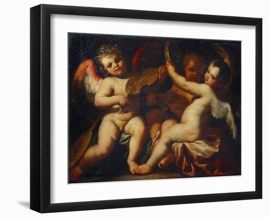 Putti Musicmaking-Domenico Piola, the Elder (Circle of)-Framed Giclee Print