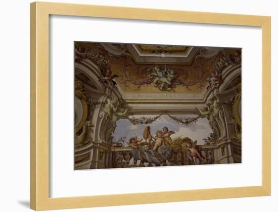 Putti Playing, Detail of Frescoed Ceiling-Fedele Fischetti-Framed Giclee Print