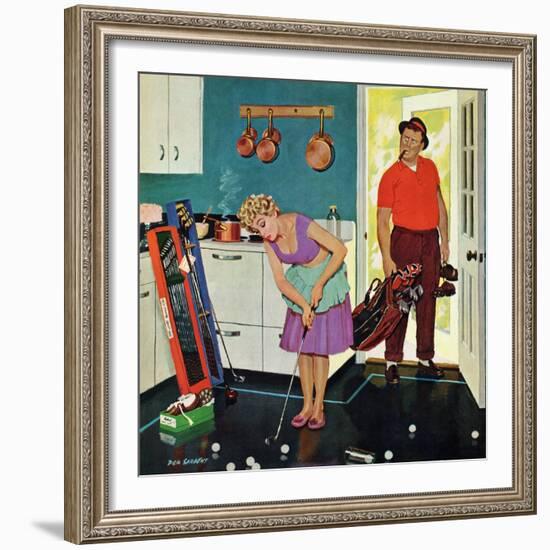 "Putting Around in the Kitchen," September 3, 1960-Richard Sargent-Framed Giclee Print