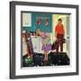 "Putting Around in the Kitchen," September 3, 1960-Richard Sargent-Framed Giclee Print