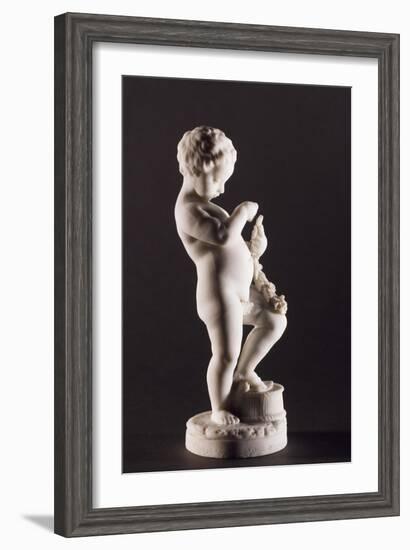Putto, Allegory of Spring, Bisque Porcelain, France-null-Framed Giclee Print