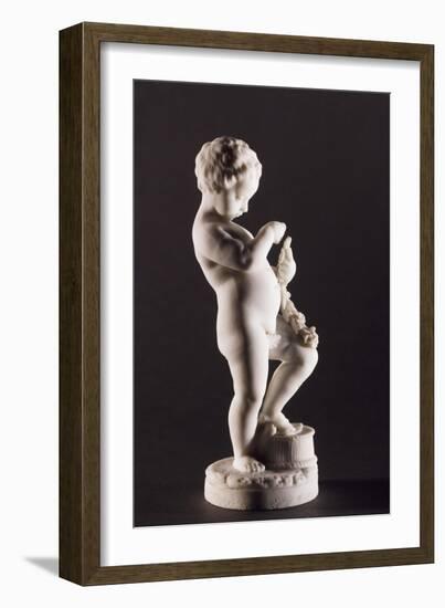 Putto, Allegory of Spring, Bisque Porcelain, France-null-Framed Giclee Print