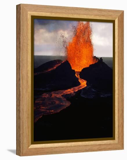 Puu Oo Crater Erupting-Jim Sugar-Framed Premier Image Canvas