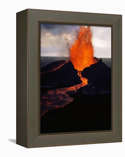 Puu Oo Crater Erupting-Jim Sugar-Framed Premier Image Canvas