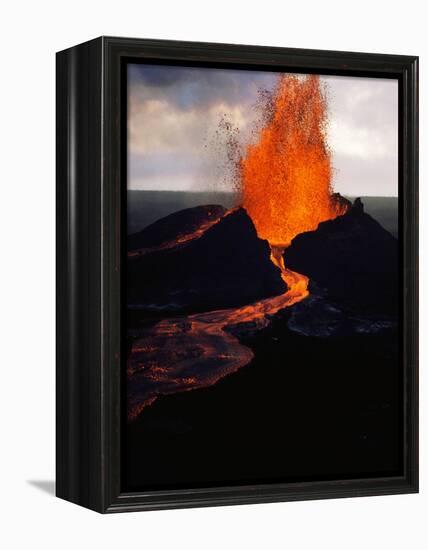 Puu Oo Crater Erupting-Jim Sugar-Framed Premier Image Canvas